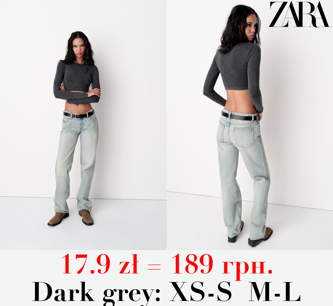 SEAMLESS RIBBED FADED CROP TOP