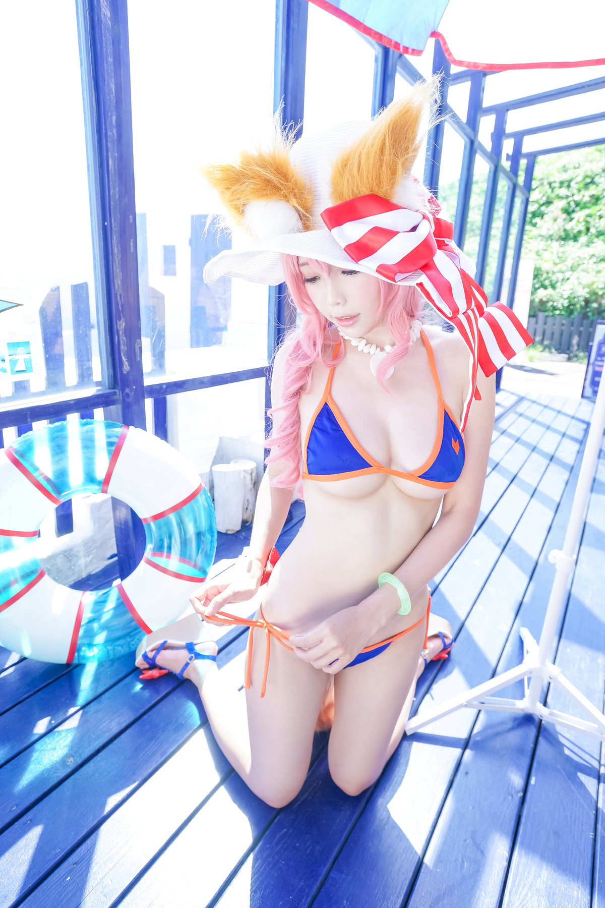 Cosplay ElyEE子 玉藻前泳装 11