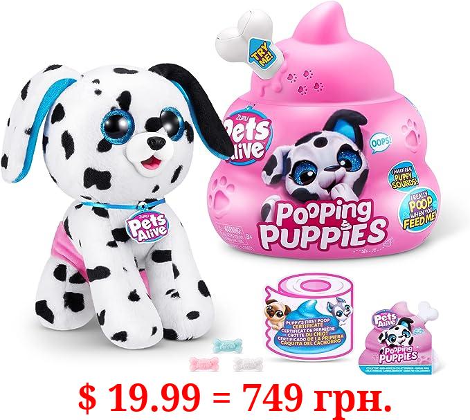 Pets Alive Pooping Puppies (Dalmatian) by ZURU Surprise Puppy Plush, Ultra Soft Plushies, Interactive Toy Pets, Electronic Pet Puppy for Girls and Children