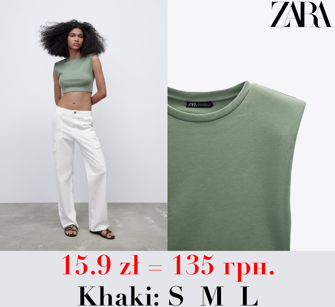 TOP WITH SHOULDER PADS