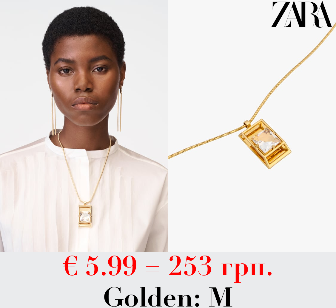 RHINESTONE RECTANGLE NECKLACE - LIMITED EDITION