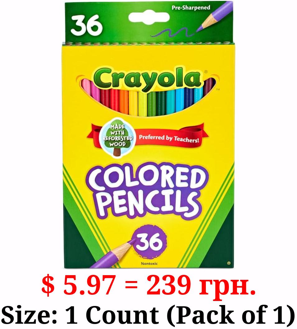 Crayola Colored Pencils (36ct), Kids Pencils Set, Art Supplies, Great for Coloring Books, Classroom Pencils, Nontoxic, 3+