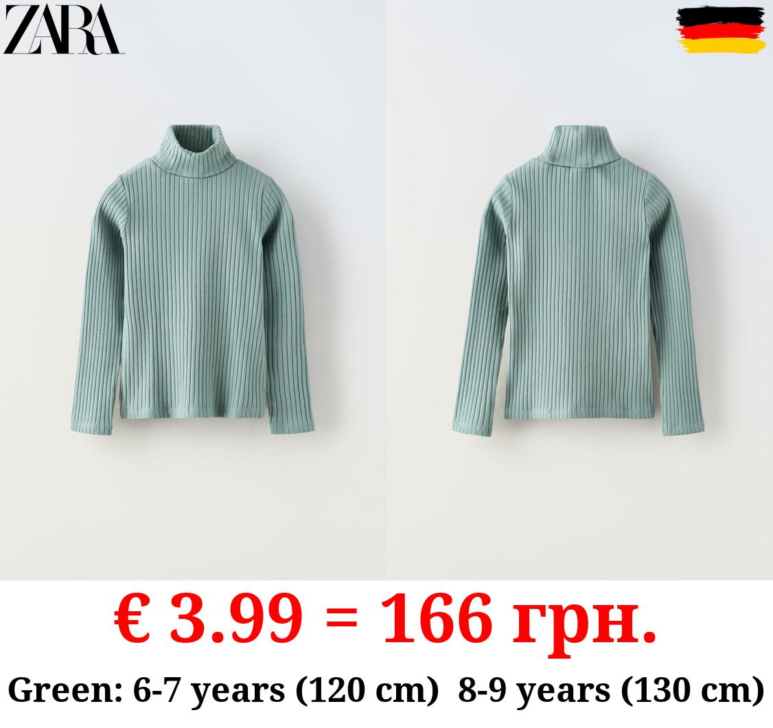 RIBBED TURTLENECK T-SHIRT