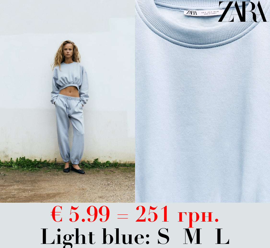 BASIC CROPPED SWEATSHIRT