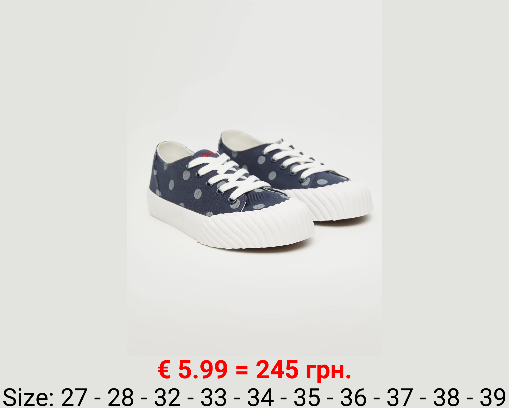 Deportiva denim lunares