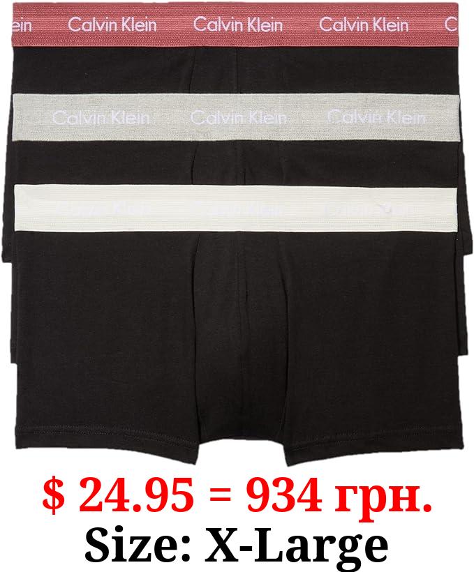 Calvin Klein Men's Cotton Stretch 3-Pack Low Rise Trunk