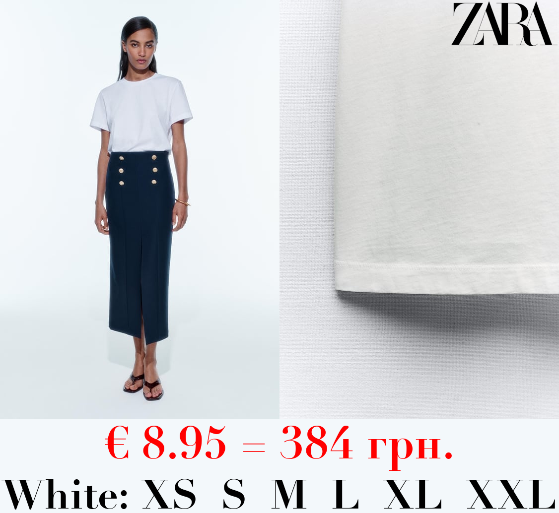 COTTON T-SHIRT WITH ENZYME FINISH