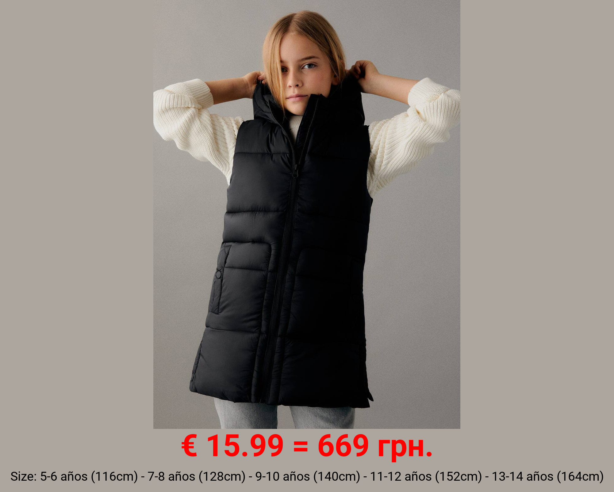 Chaleco acolchado capucha