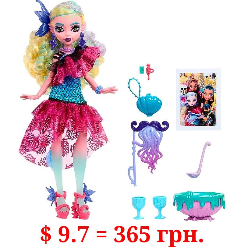 Monster High Lagoona Blue Doll in Monster Ball Party Dress with Themed Accessories Like Balloons