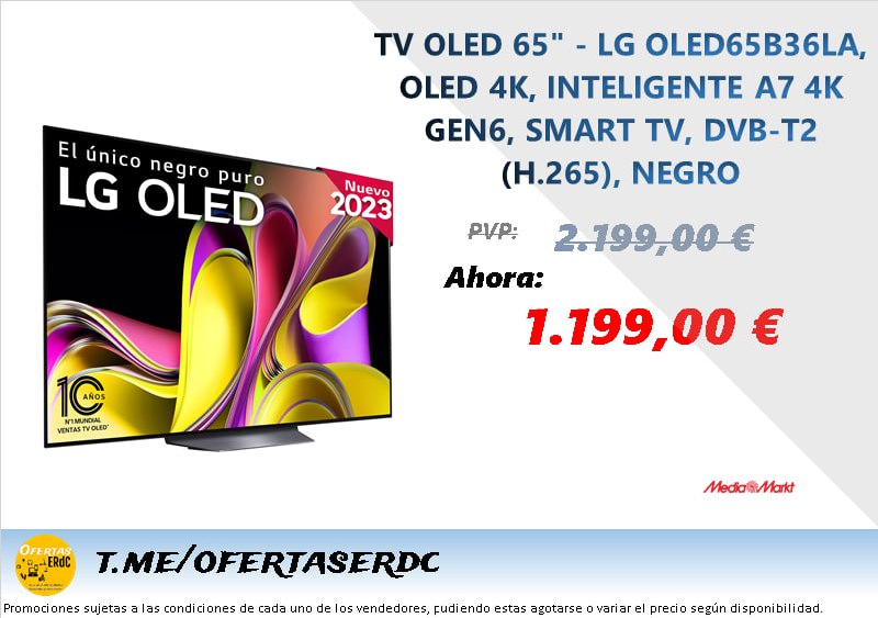 LG OLED77B36LA 77, 4K OLED, Smart TV, webOS23, Procesador Gran