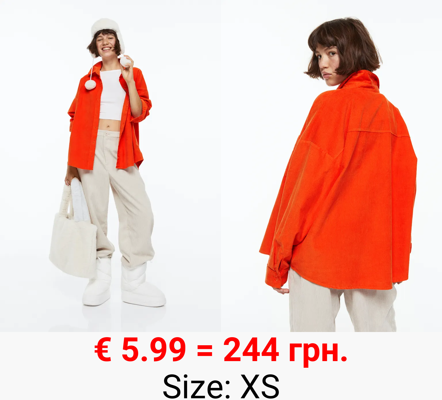 Oversized Cordbluse