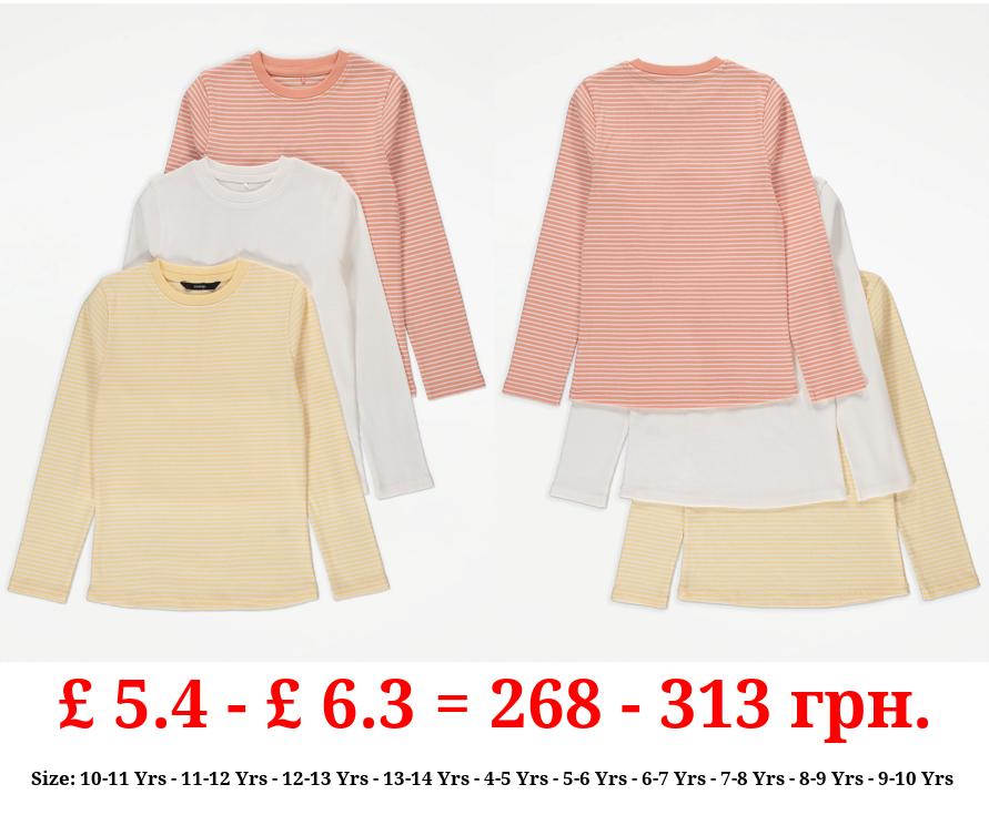 Striped Long Sleeve Tops 3 Pack