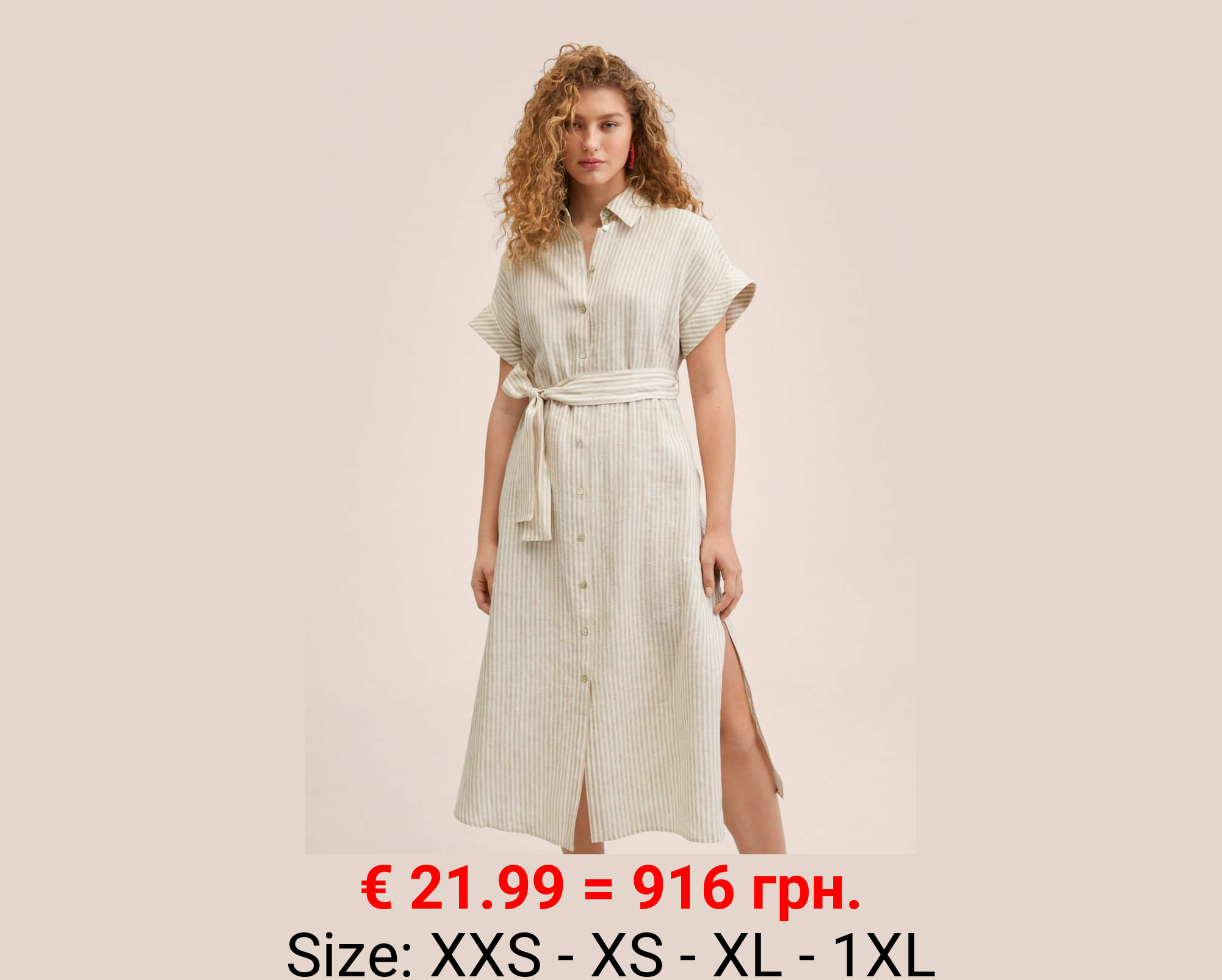 Vestido camisero 100% lino