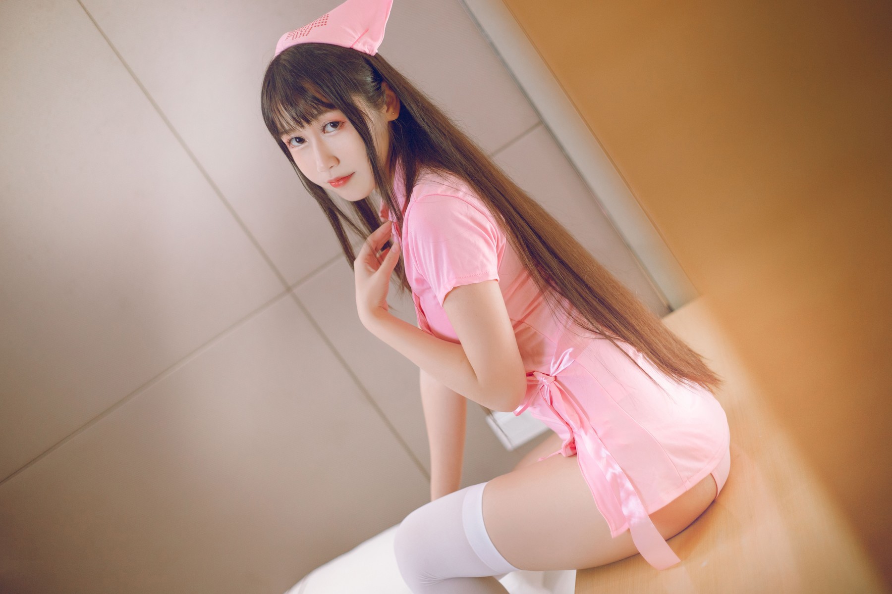 Cosplay 不呆猫 粉红护士 22