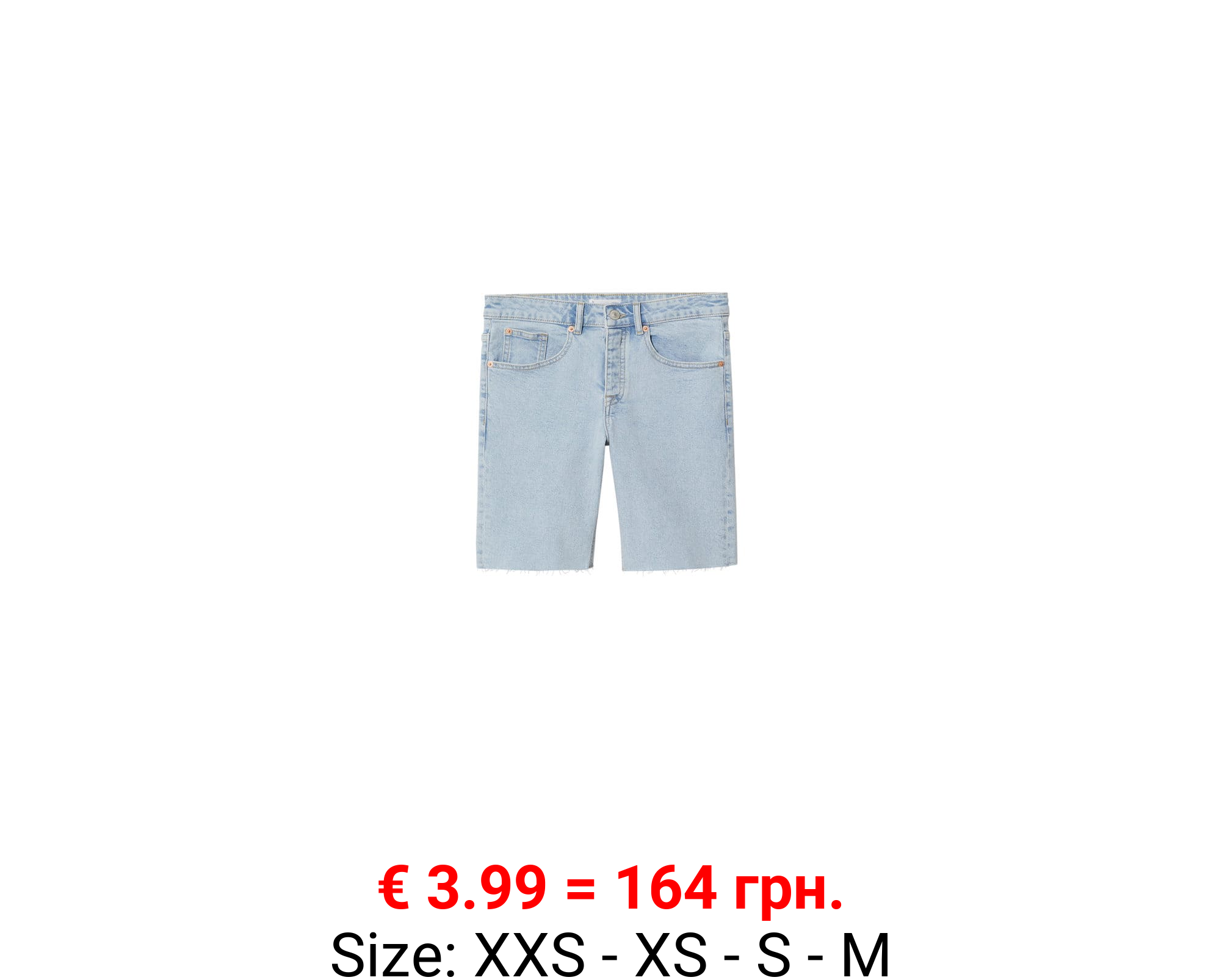 Bermudas denim bajo deshilachado