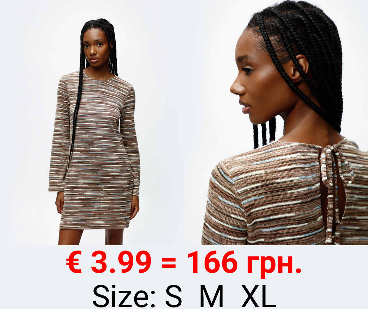 Long sleeve textured dress