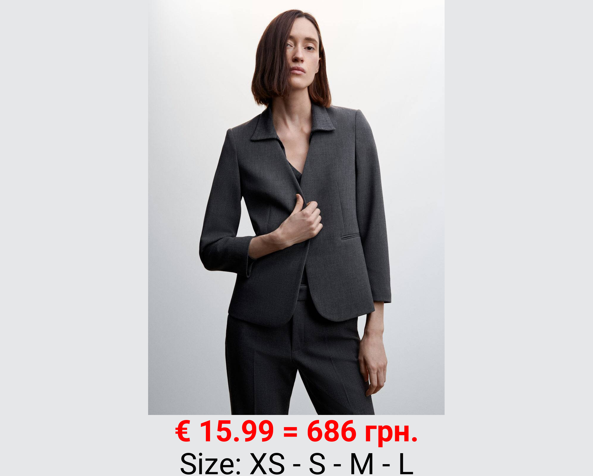 Americana traje collarless