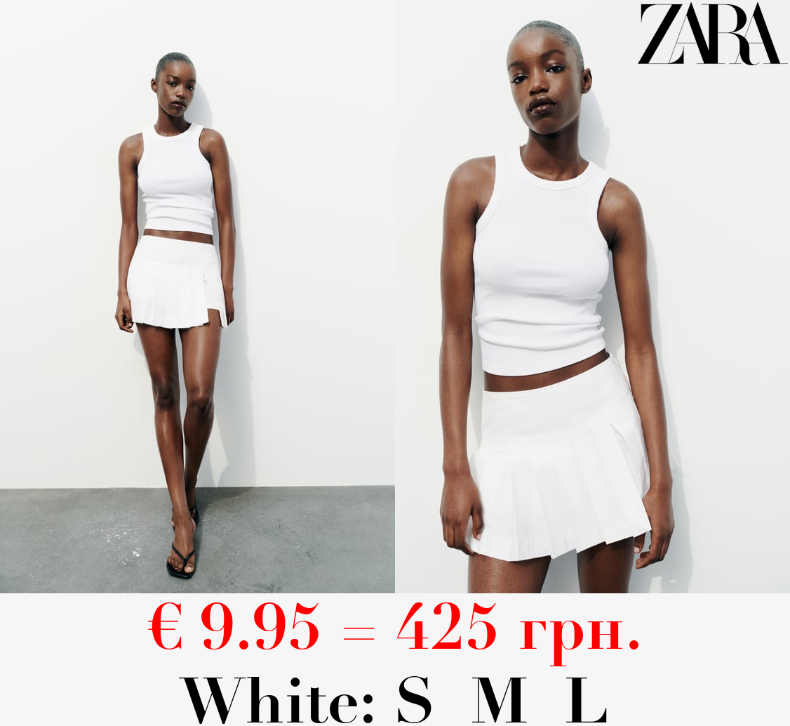 FADED-EFFECT RIB T-SHIRT