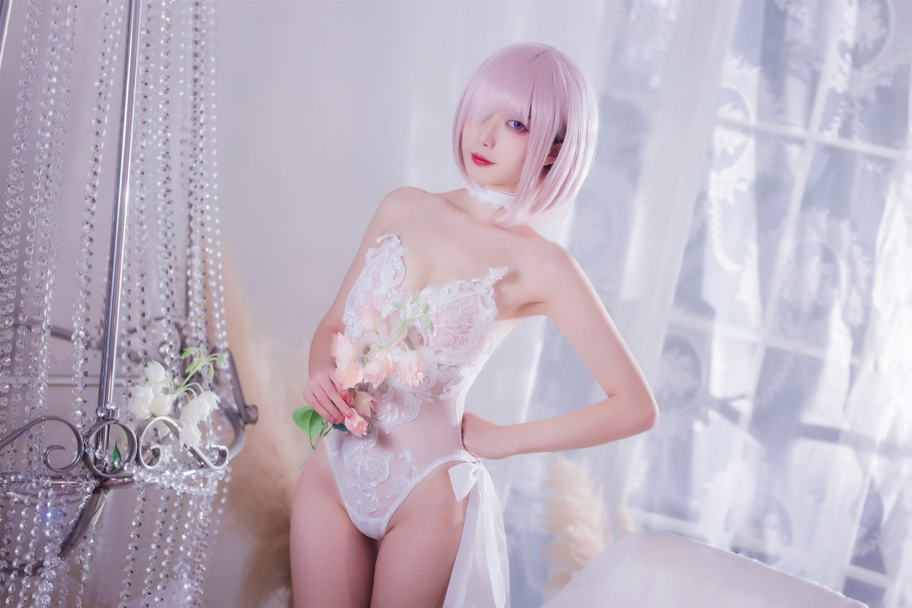 Cosplay 封疆疆v 婚纱玛修 30