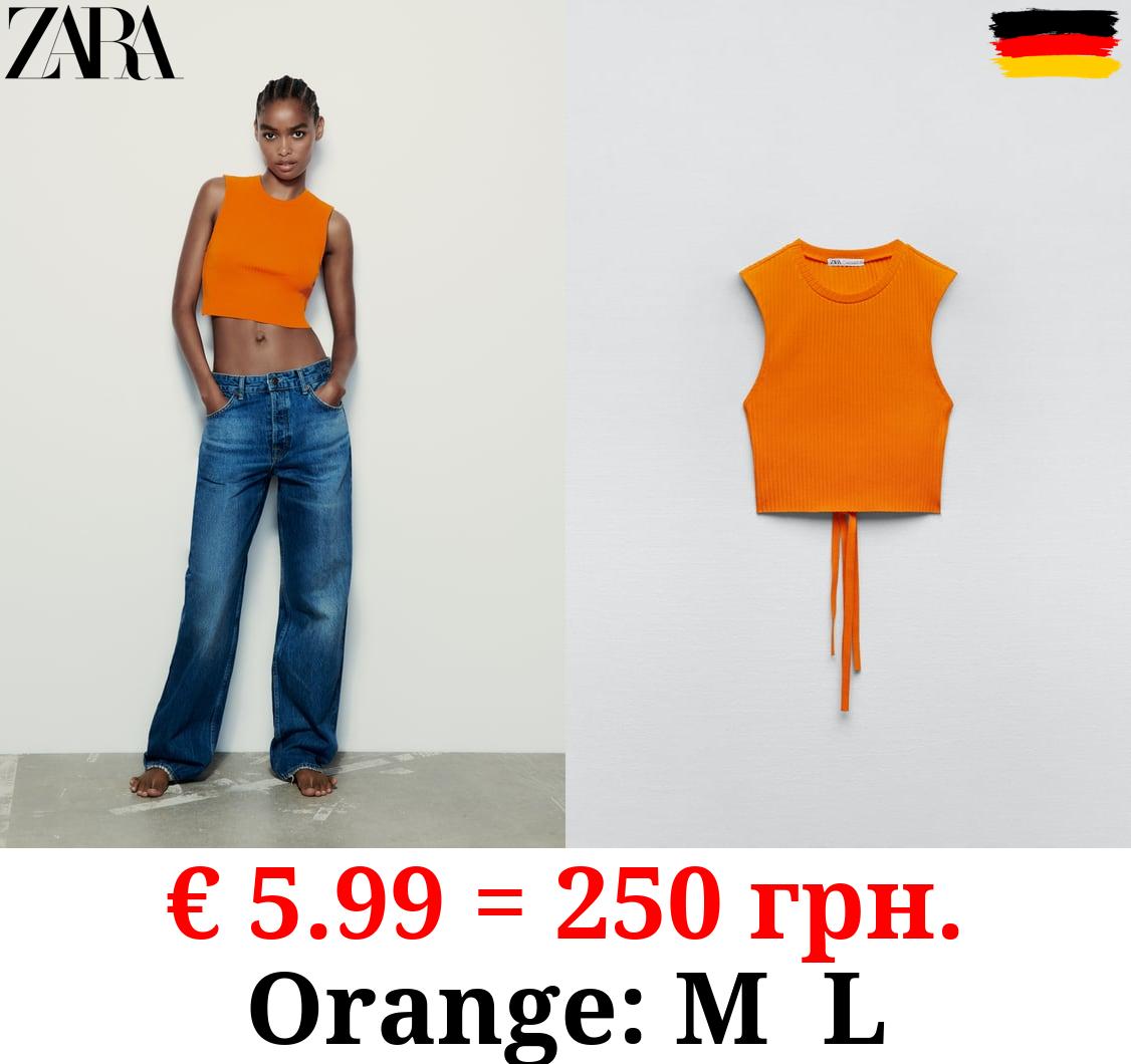 RIBBED TOP WITH OPEN BACK