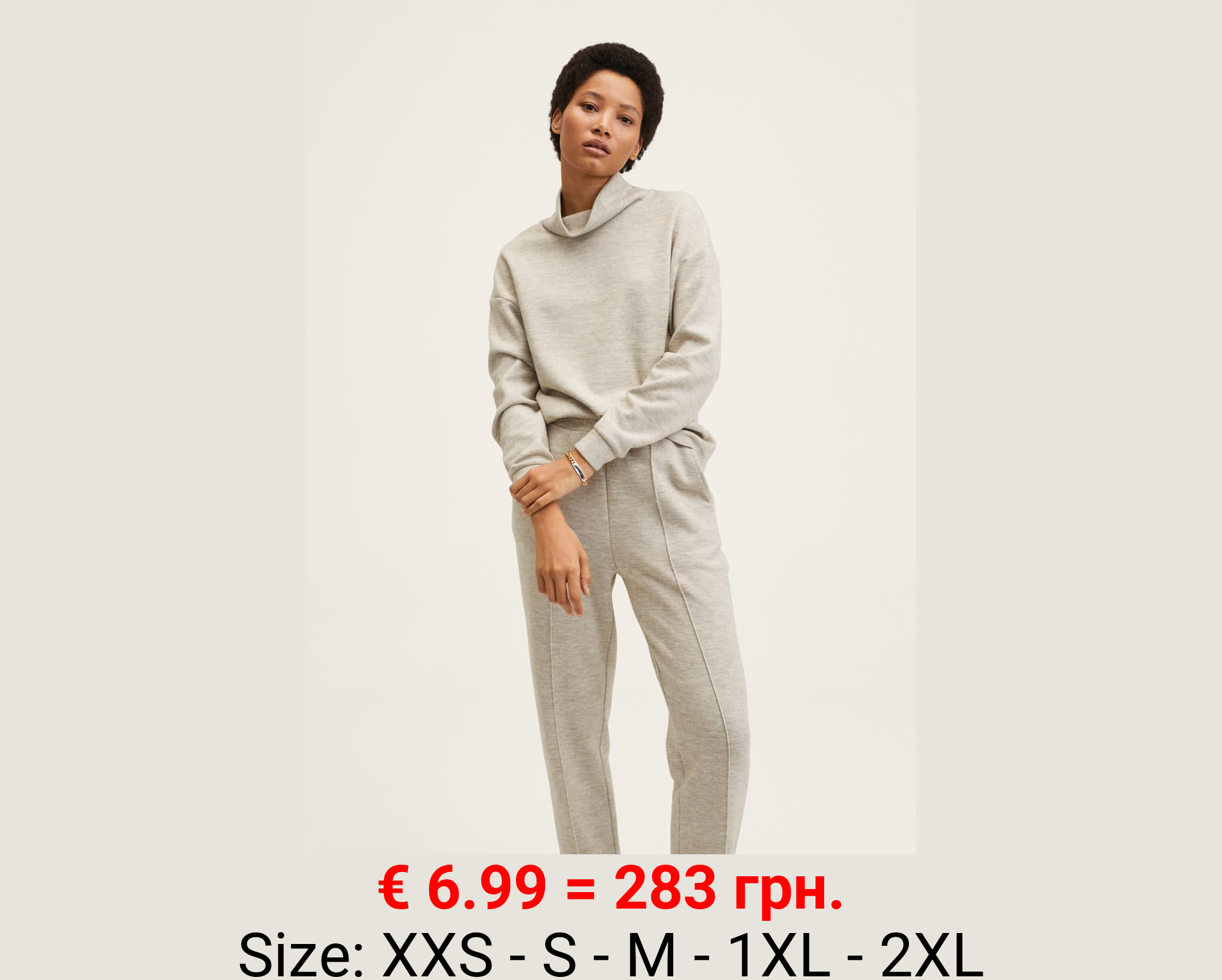 Sudadera cuello chimenea