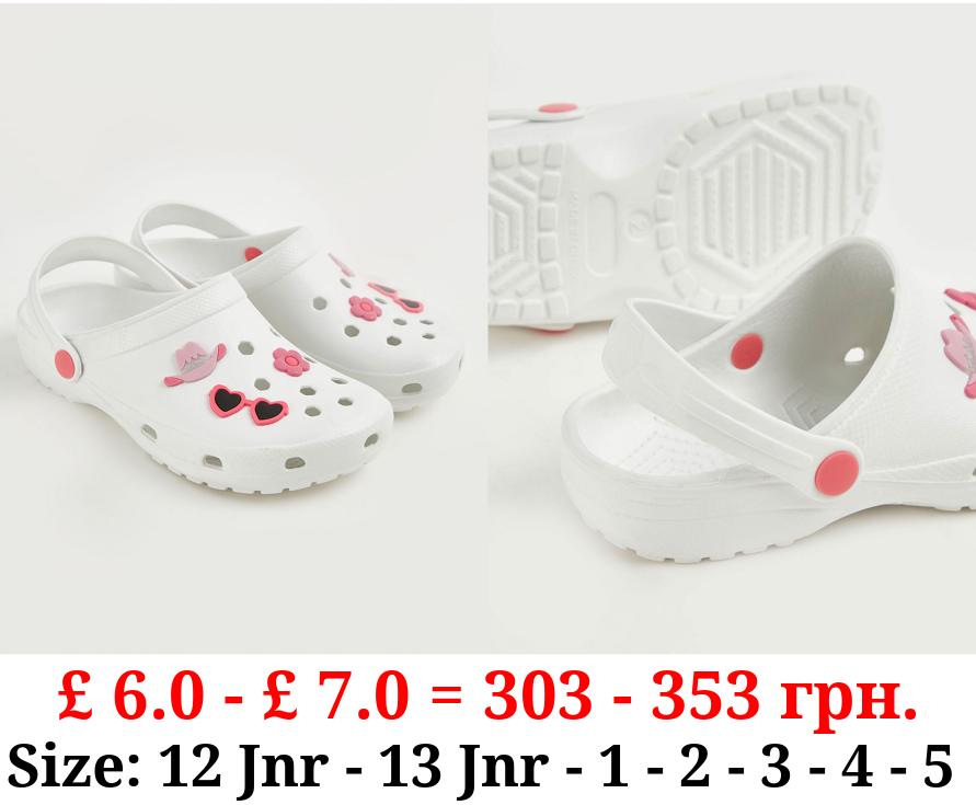 White Badge Clogs