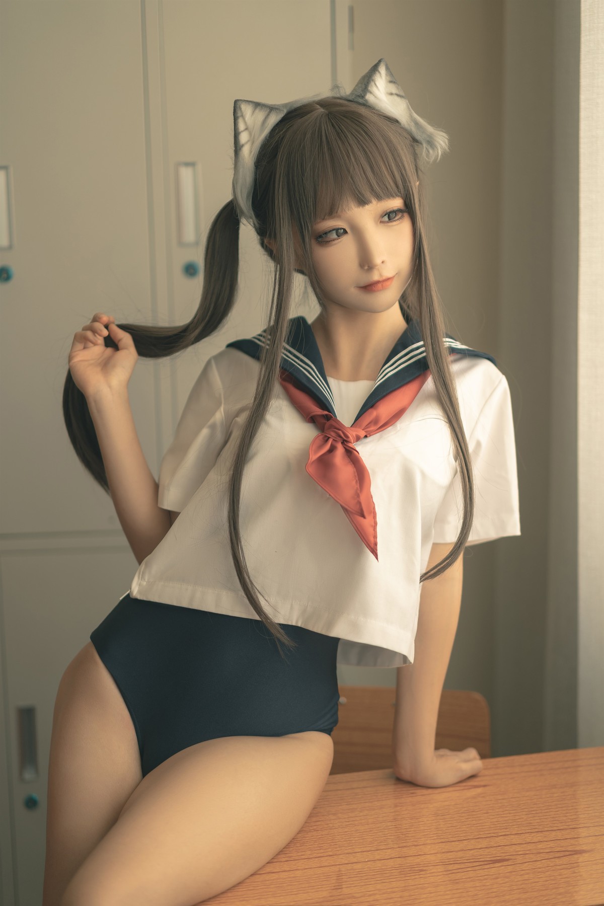蠢沫沫 Cosplay 放学后 16