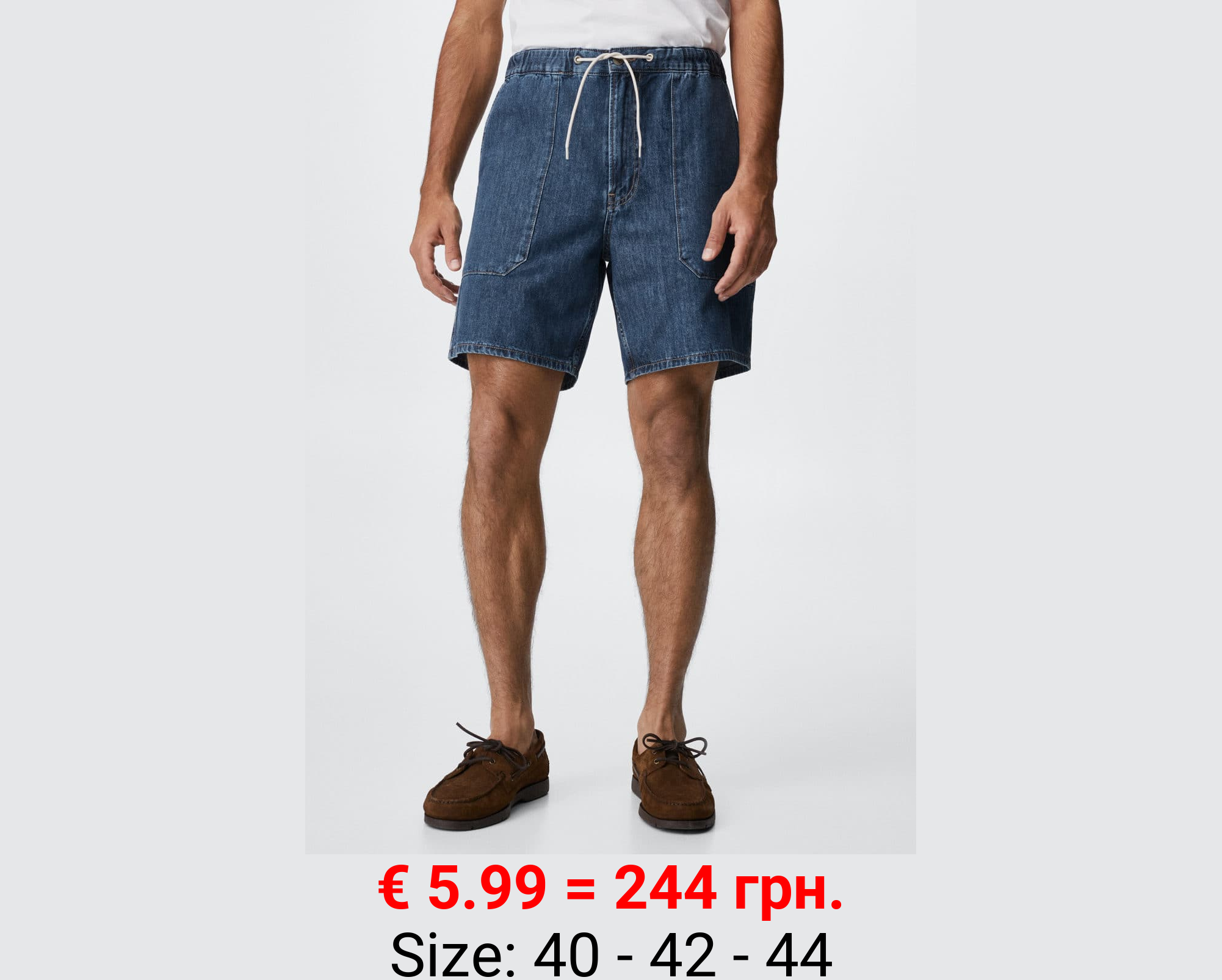 Bermudas denim cordón
