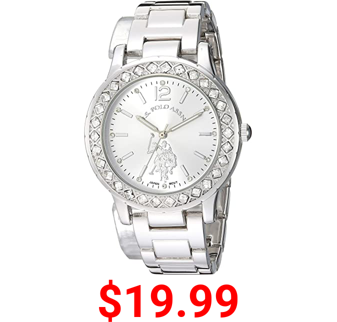 U.S. Polo Assn. Women's Analog-Quartz Watch with Alloy Strap, Silver, 15.9 (Model: USC40329)