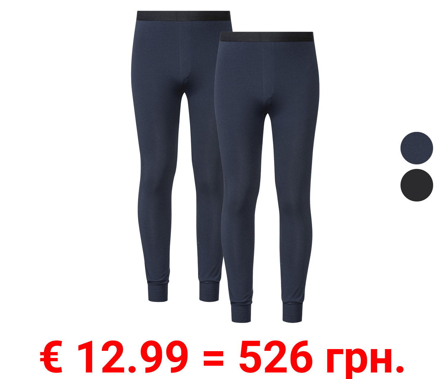 LIVERGY® Herren Unterhose, 2 Stück, mit hohem Baumwollanteil