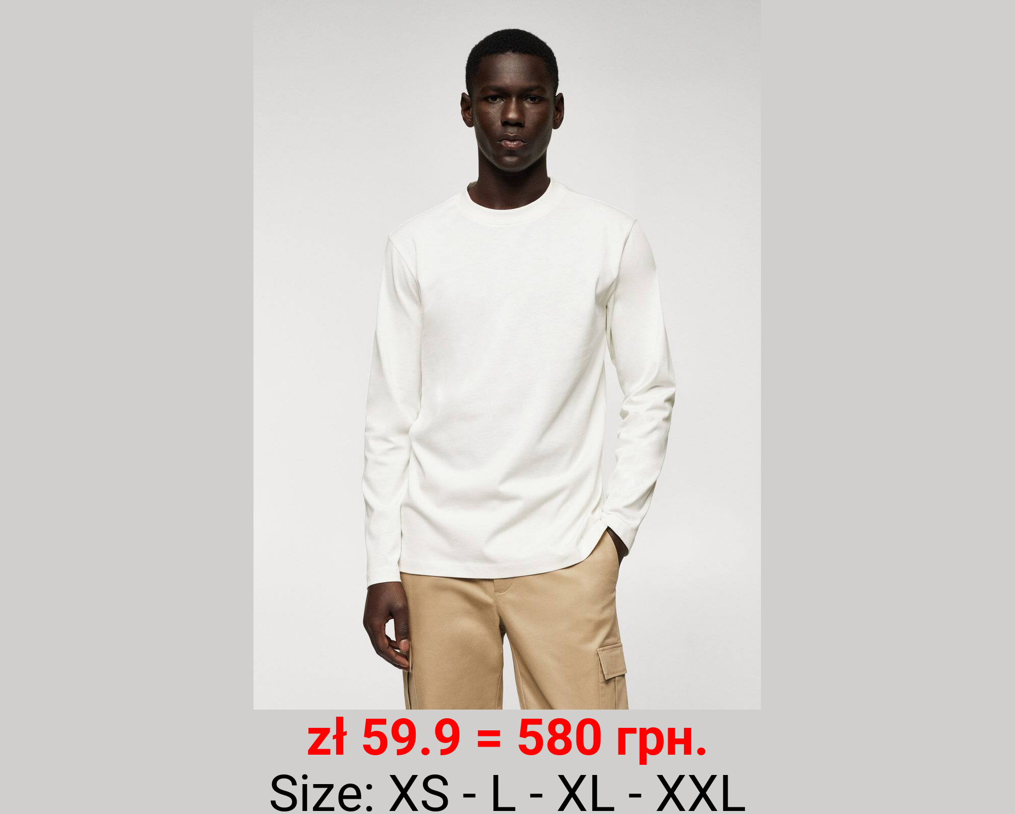 Camiseta algodón manga larga