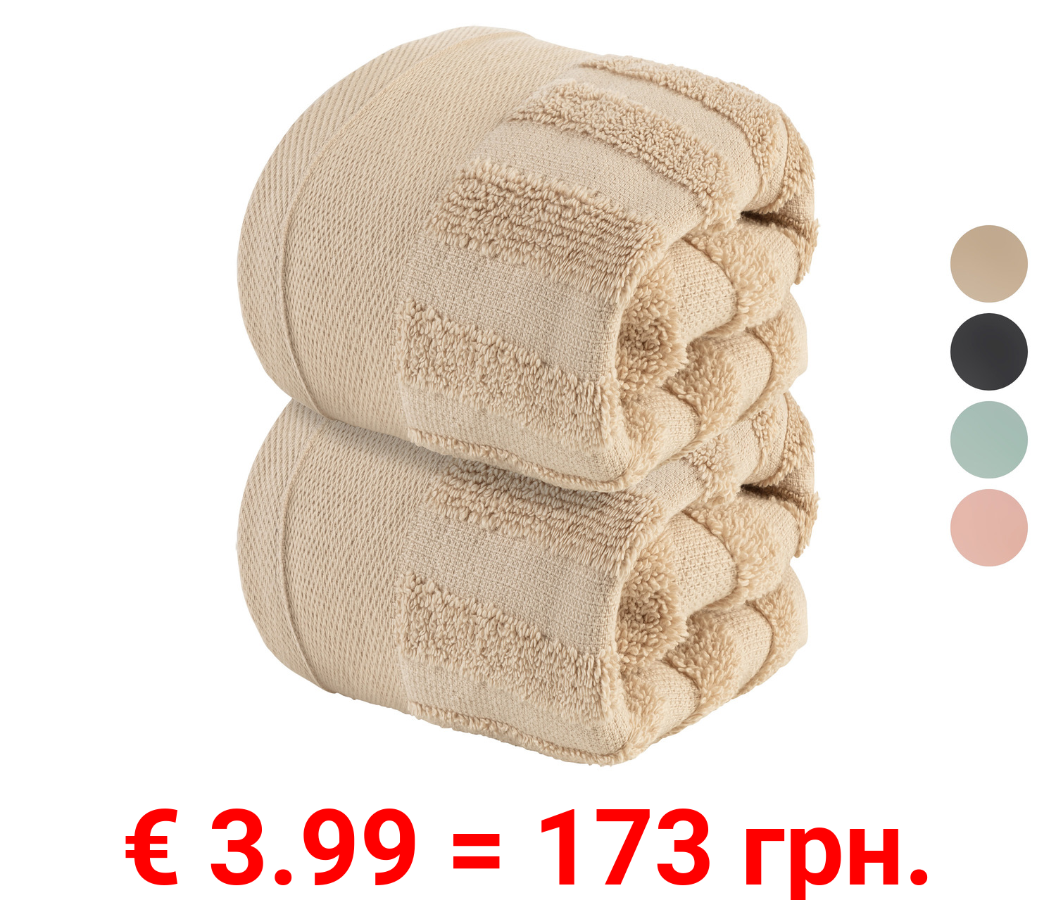 LIVARNO home Gästehandtücher, 2 Stück, 50 x 100 cm