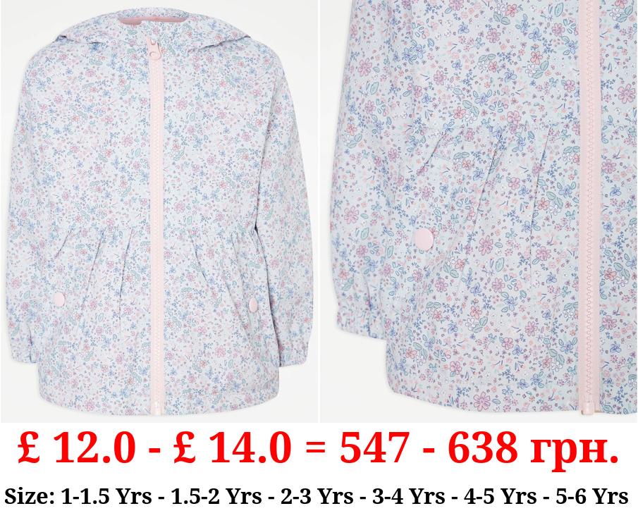 Blue Ditsy Floral Lightweight Jacket