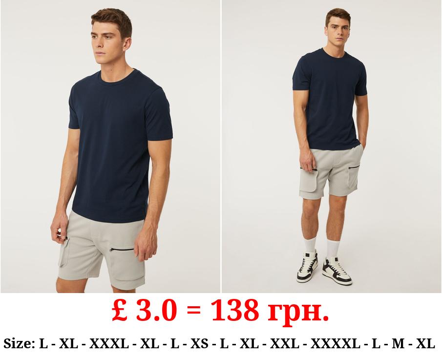 Navy Crew Neck Jersey T-Shirt