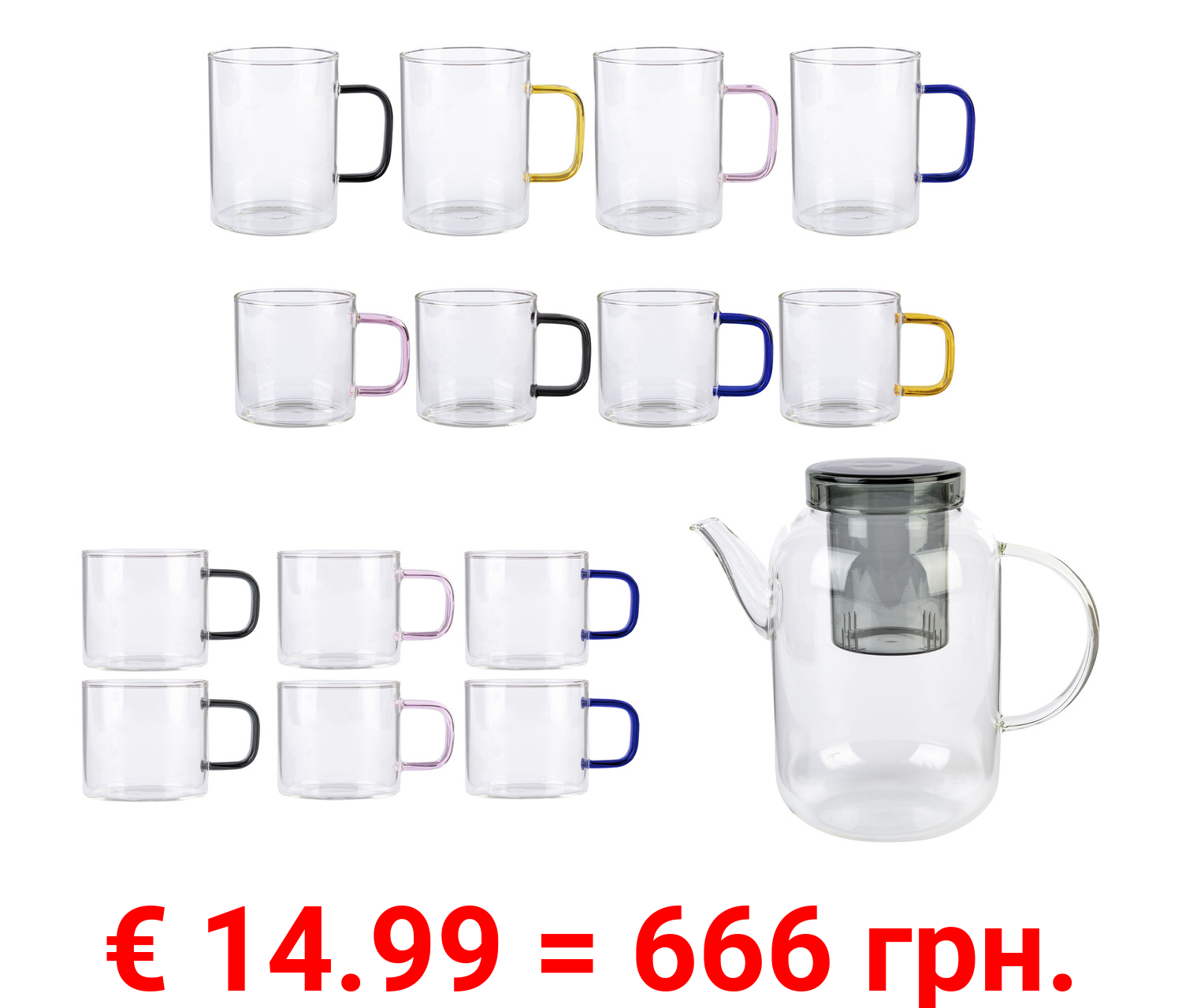 ERNESTO® Gläser-Set, spülmaschinengeeignet