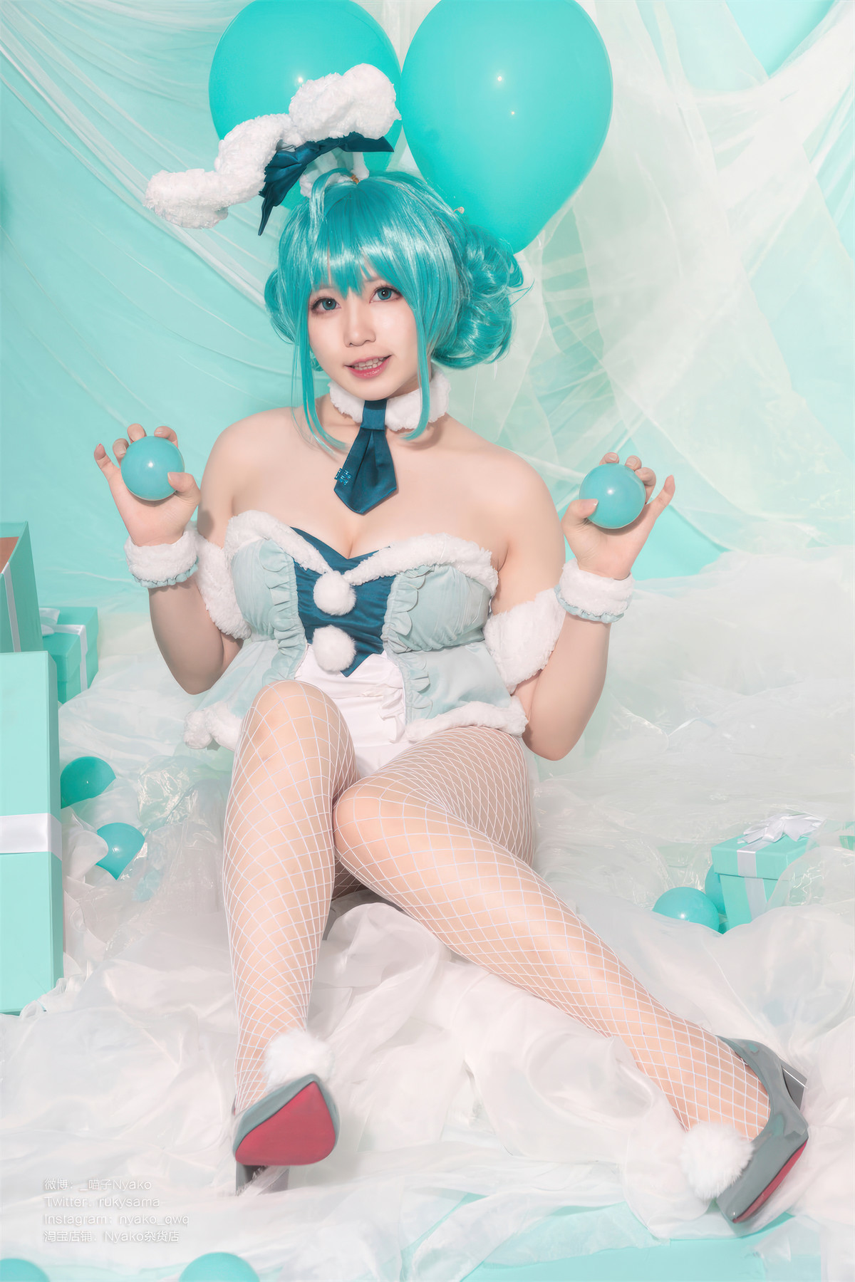 Cosplay Nyako喵子 初音白兔 6