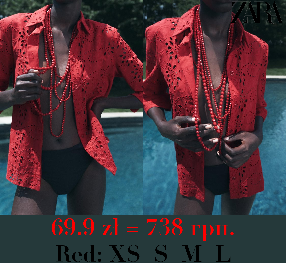 ZW COLLECTION EMBROIDERED POPLIN SHIRT