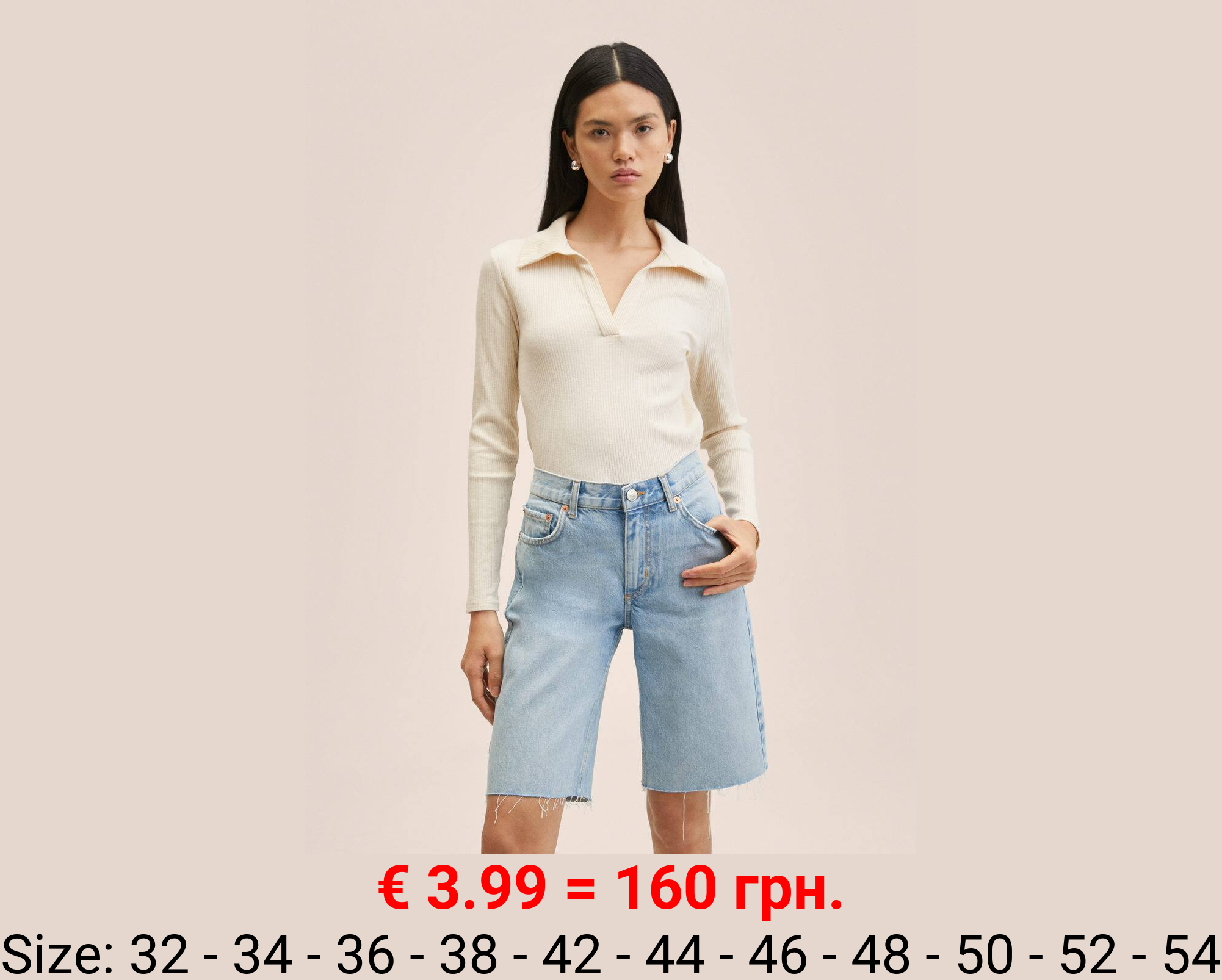 Bermudas vaqueras bajo deshilachado