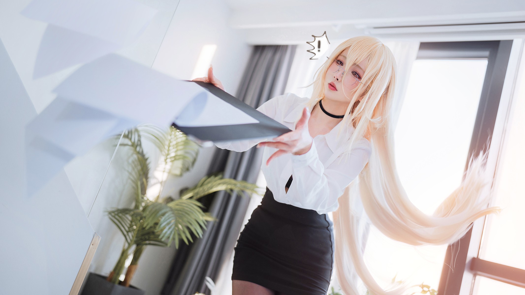 Cosplay rioko凉凉子 碧蓝航线 冤仇 办公室的意外 26