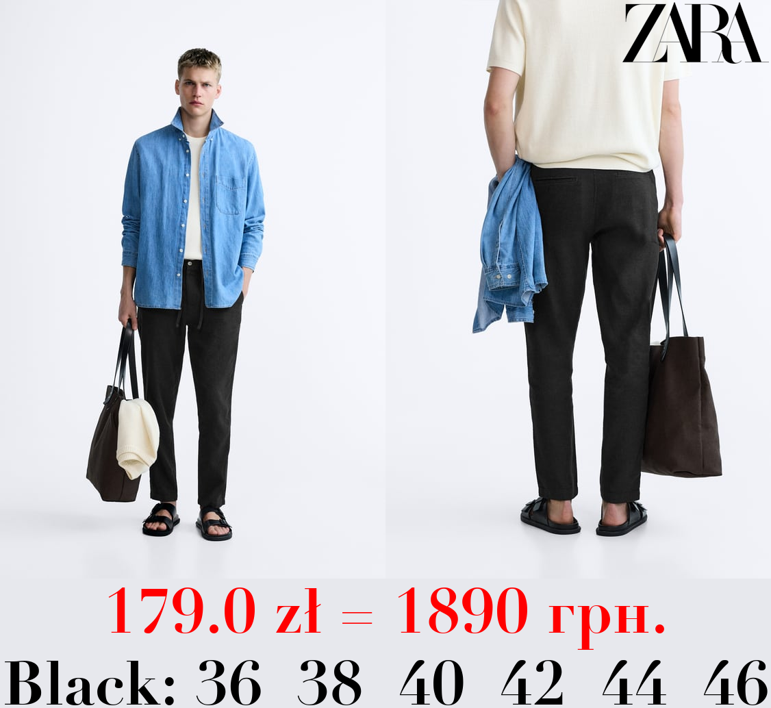 LINEN/COTTON TROUSERS