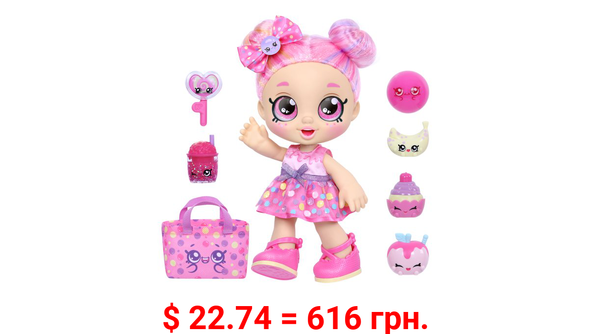 KINDI KIDS, BUBBLEISHA TODDLER DOLL - EXCLUSIVE, 1 Shopping bag plus 6 Shopkins Accessories, Girls, Toys for kids, Ages 3+