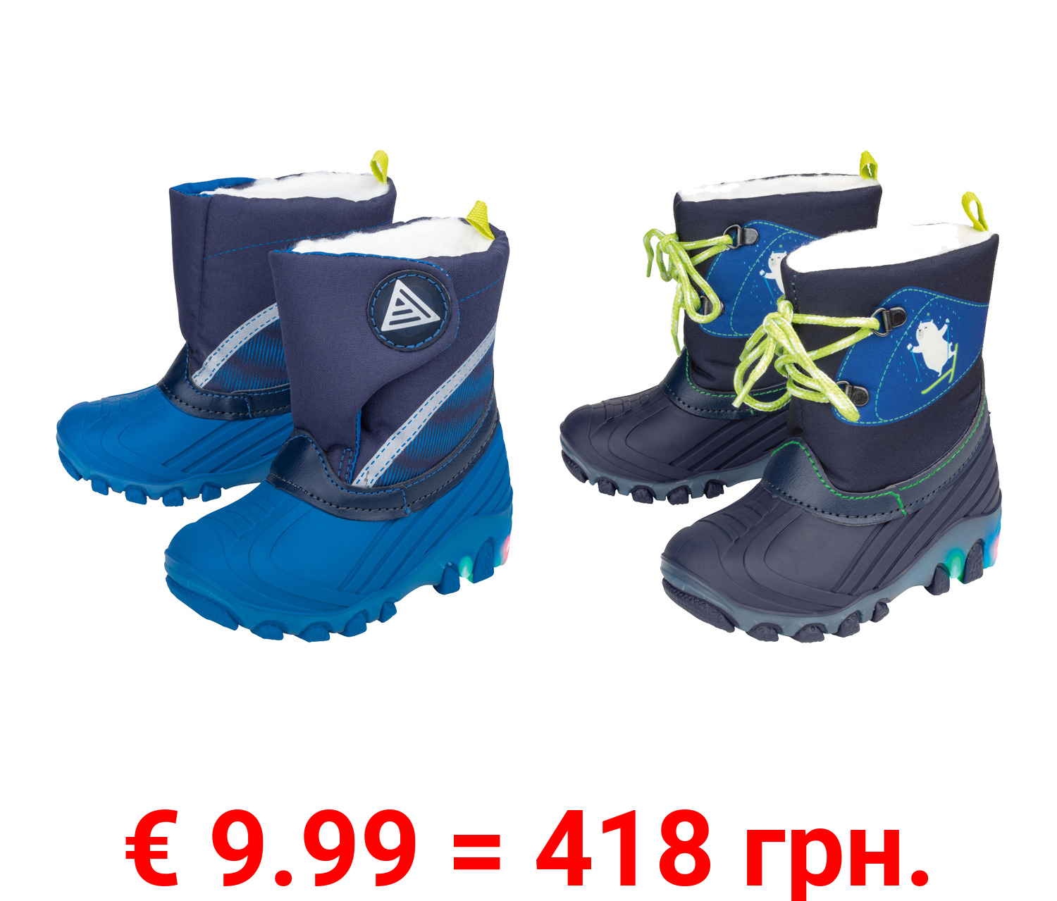 lupilu® Kleinkinder Jungen LED-Winterstiefel mit Blink-Effekt