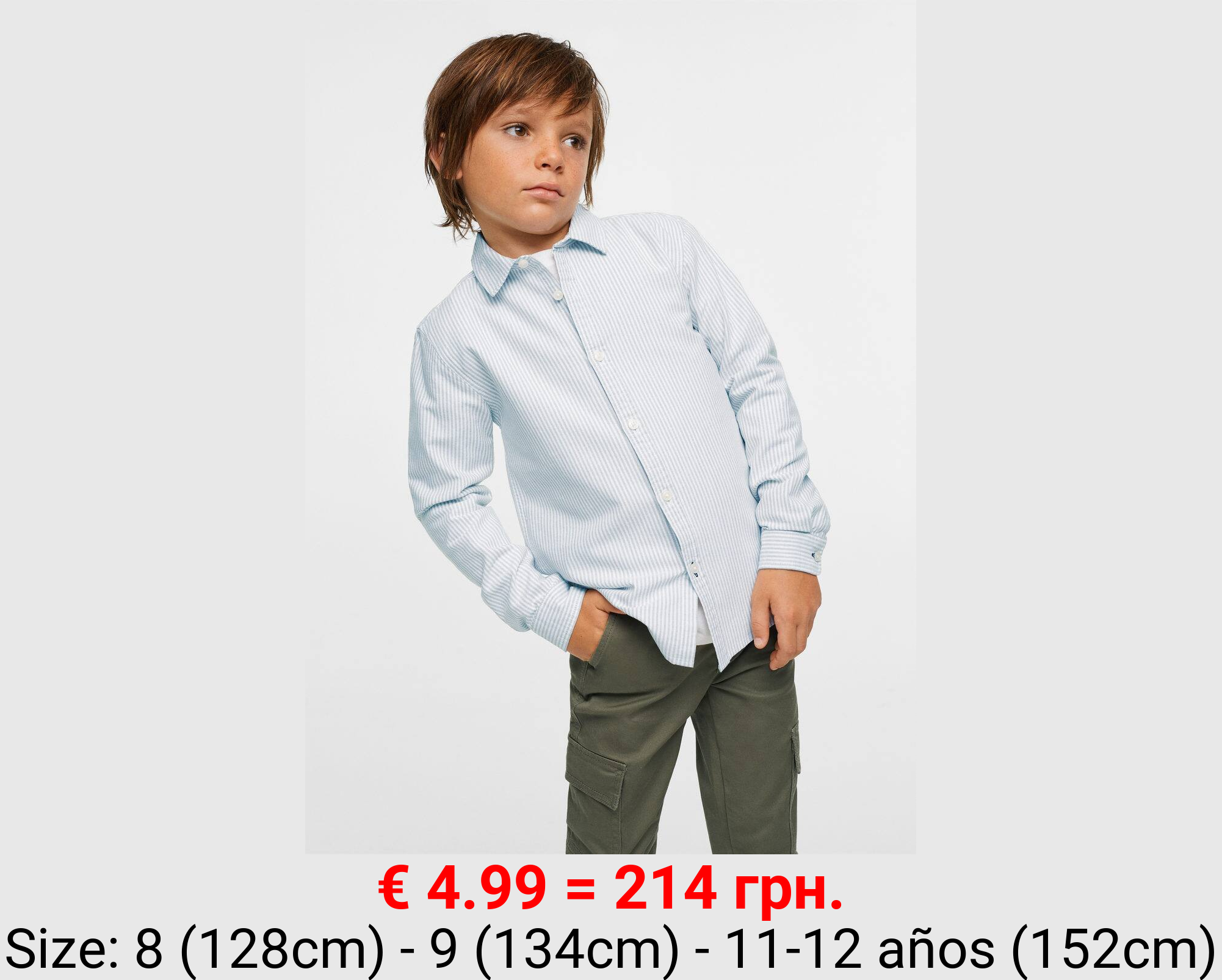 Camisa vestir algodón rayas