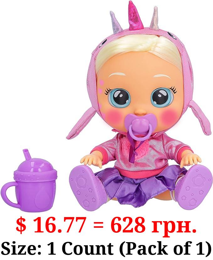 Cry Babies Kiss Me Stella - 12" Baby Doll | Deluxe Blushing Cheeks Feature | Shimmery Changeable Outfit with Bonus Baby Bottle