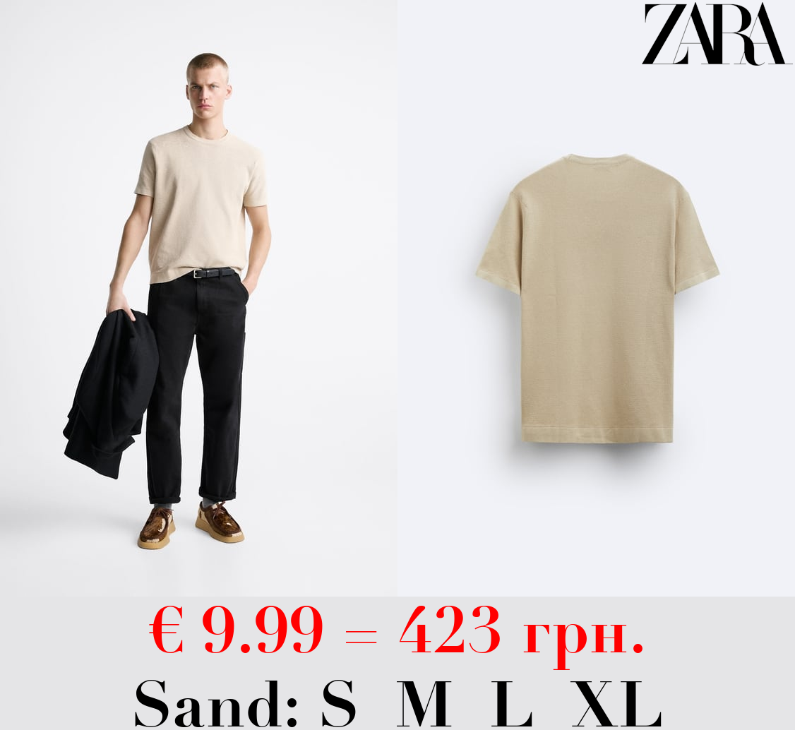 TEXTURED KNIT T-SHIRT