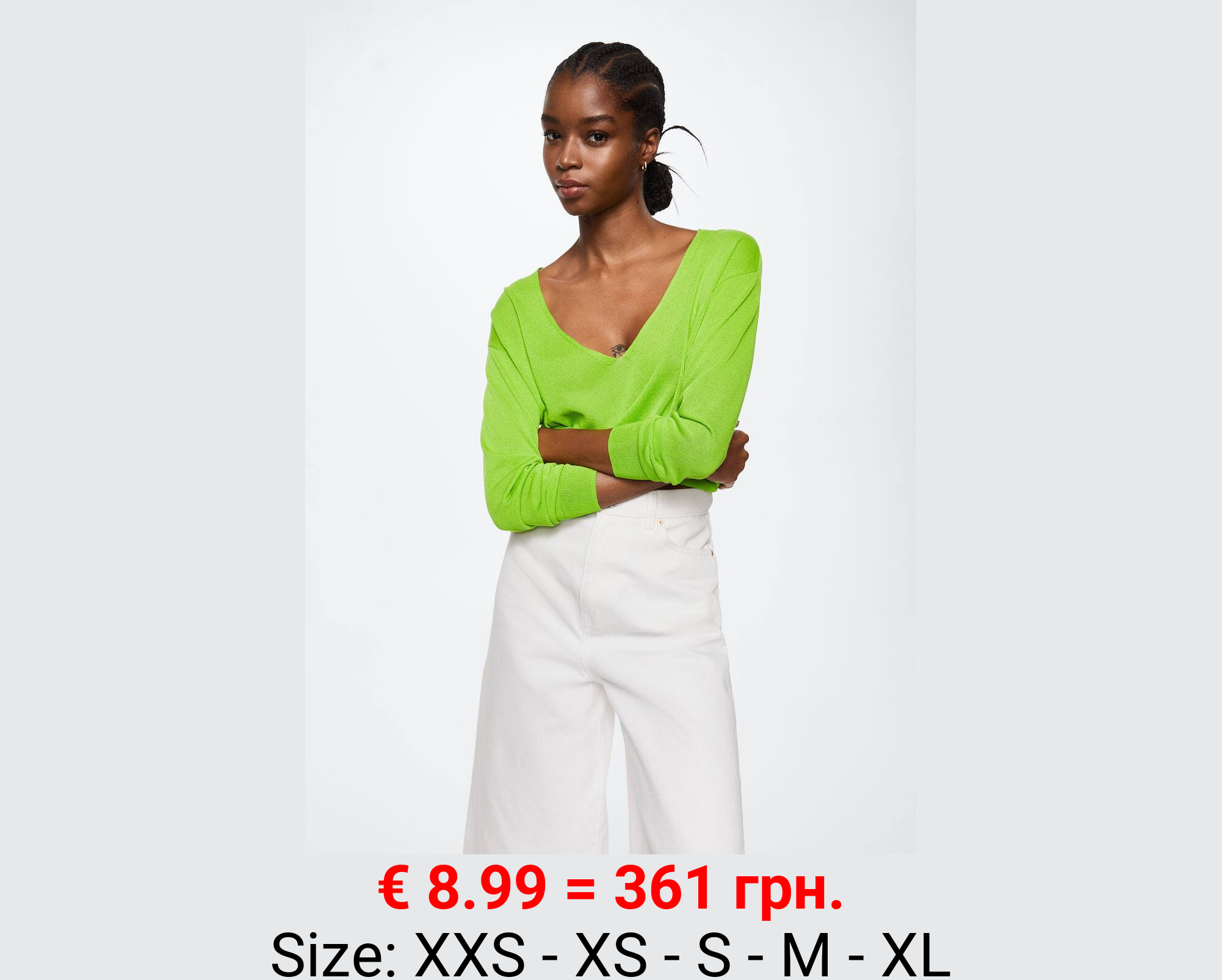 Jersey punto cuello pico