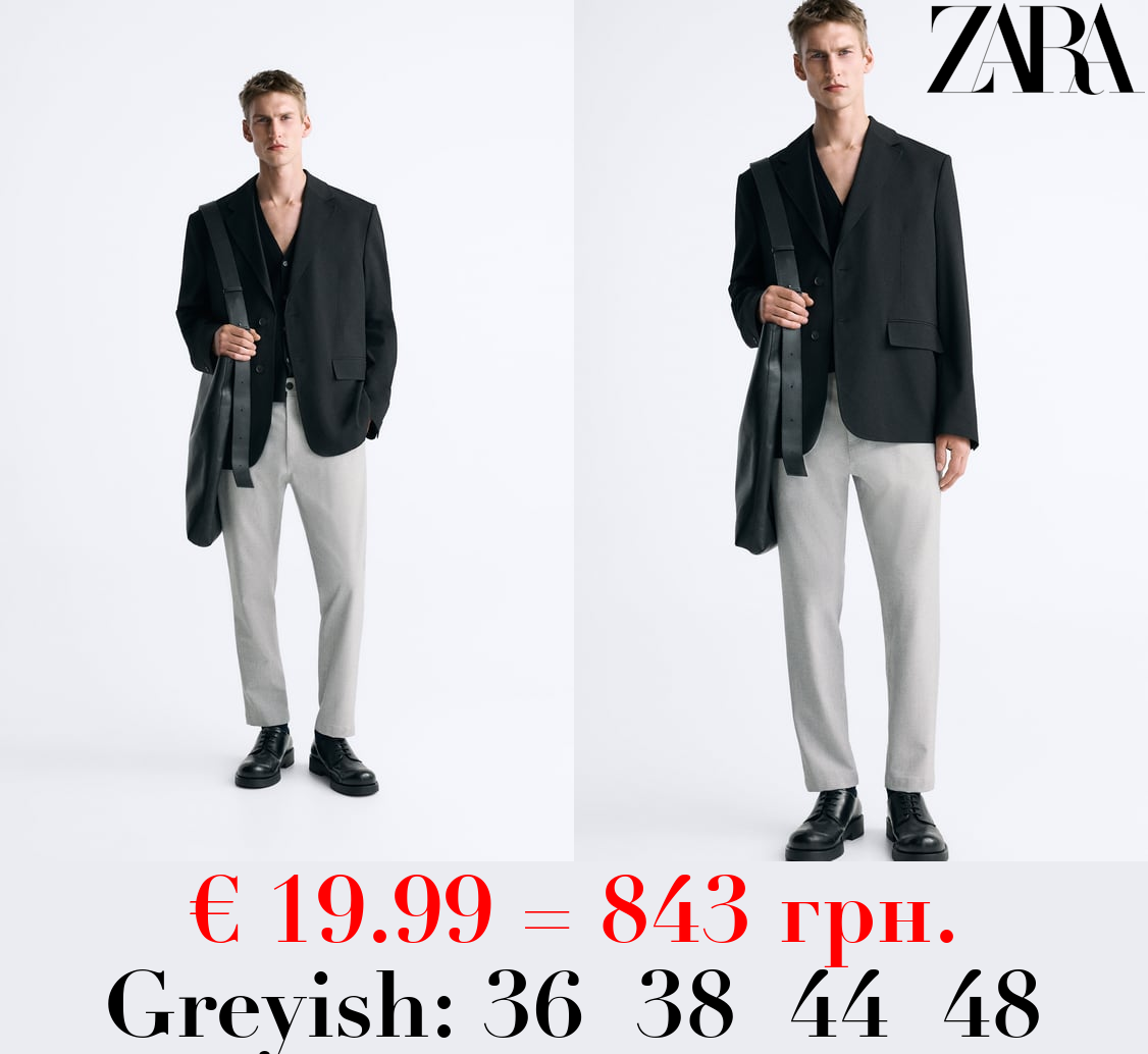 TEXTURED COMFORT TROUSERS