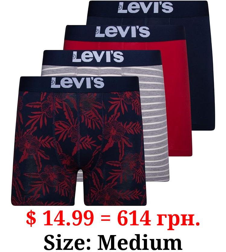 Levi's Mens Boxer Briefs Breathable Stretch Underwear 4 Pack