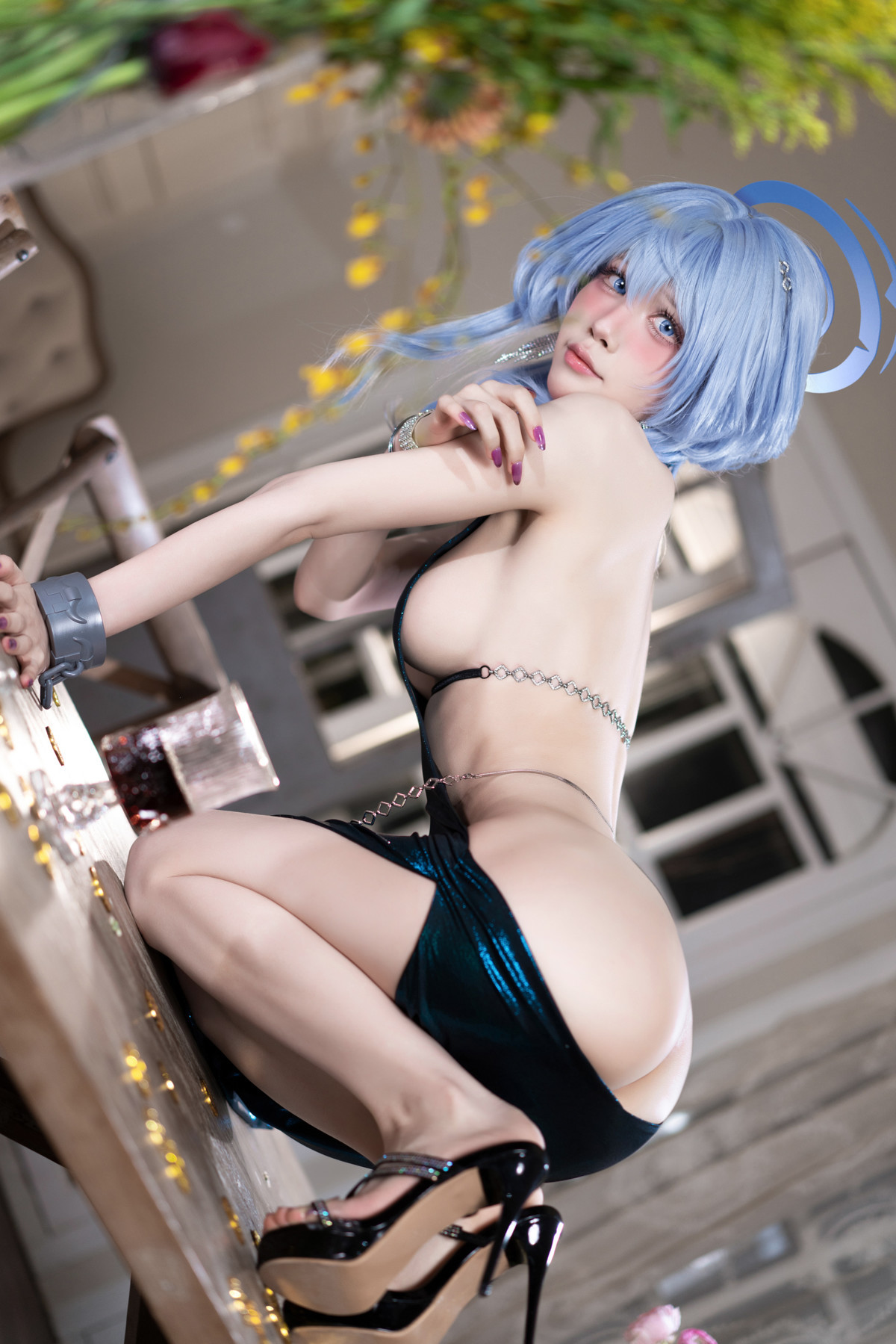 Cosplay 水淼Aqua 碧蓝档案 天雨亚子礼服 Set.01 36