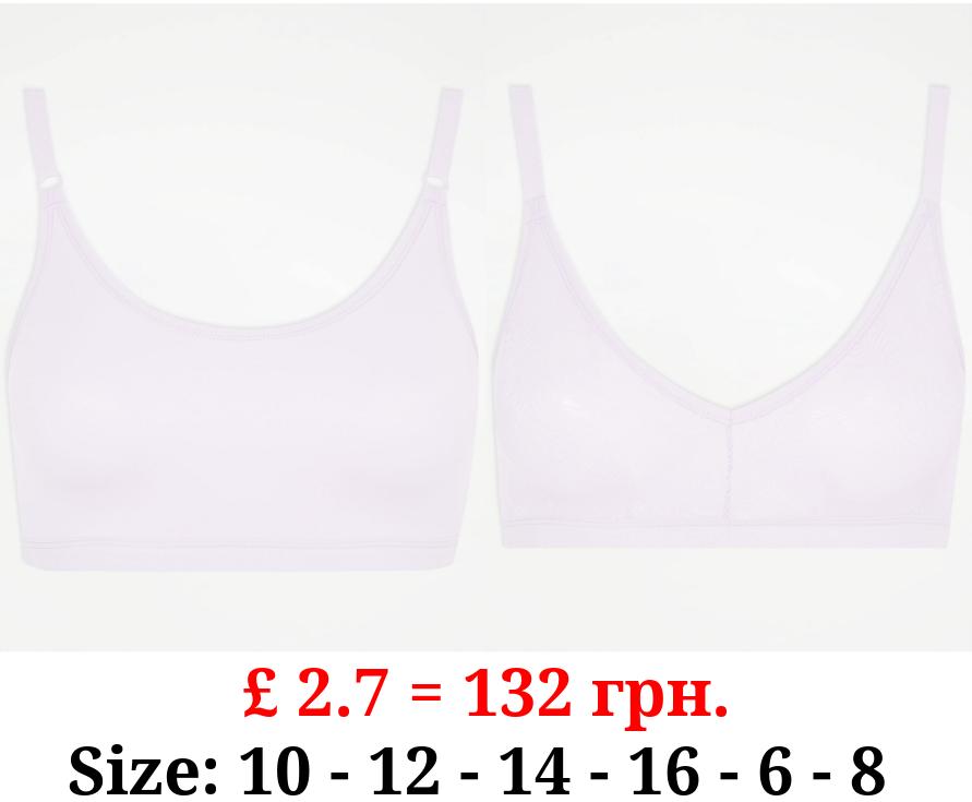 Lilac 2 Way Lace Non Wired Crop Top